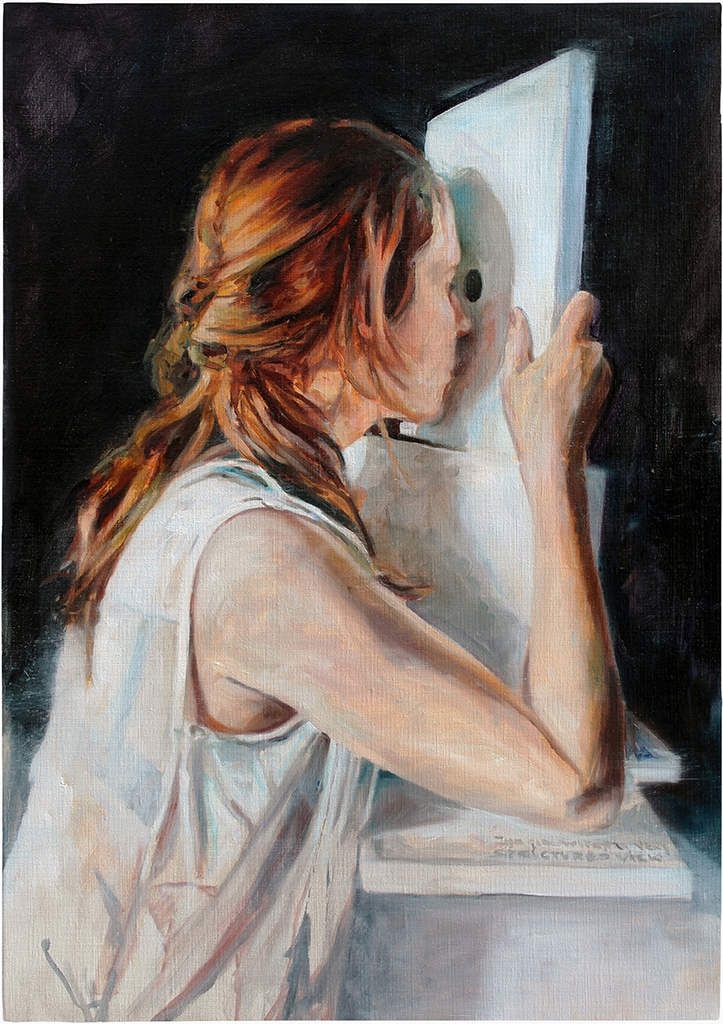 the girl with the very structured view 85x60 cm herve martijn 